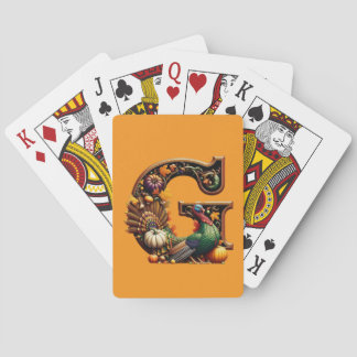 Letter G Thanksgiving style  Casinokort