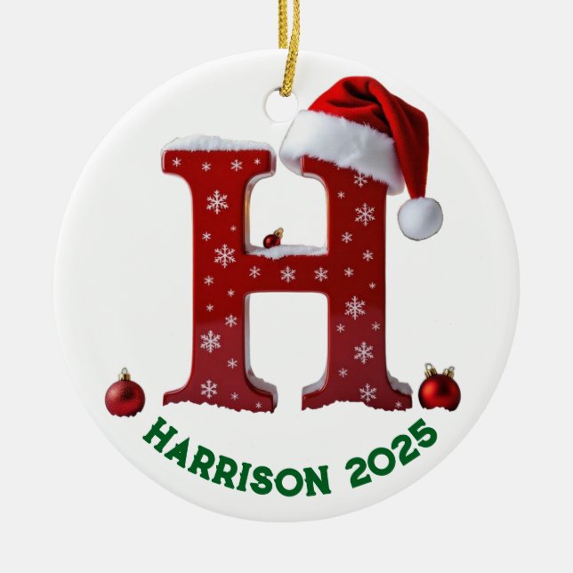 Letter h ceramic ornament (Framsidan)
