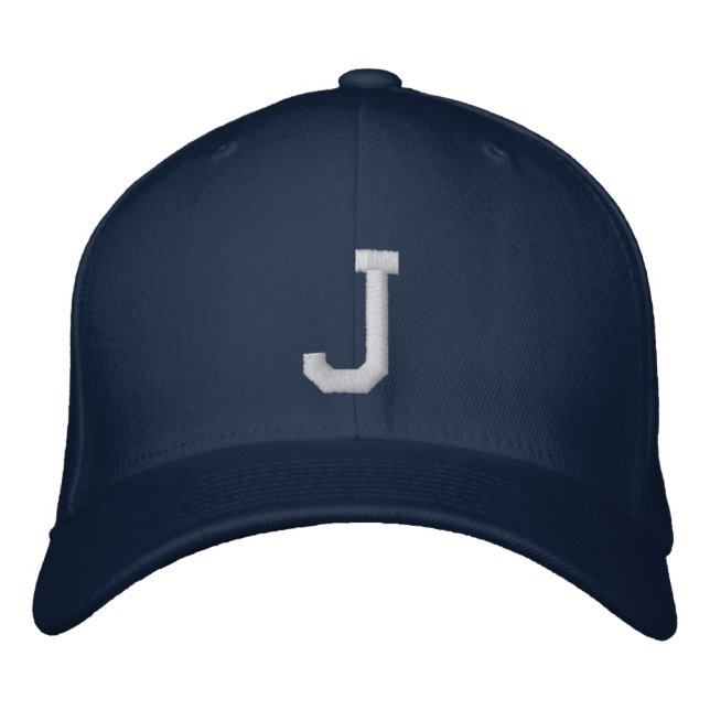 Letter J baseball cap jesus hat  Broderad Keps (Framsida)