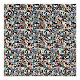 LETTER J STEREOGRAM 20"x20", Semi-Gloss, No Frame Perfect Poster