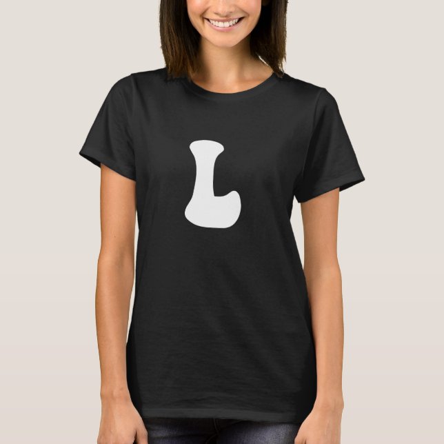 Letter L Capital Alphabet Team Groups Costume Matc T Shirt (Framsida)