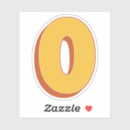 Letter O Monogram, Bold 3D Type Font Initial  Klistermärken