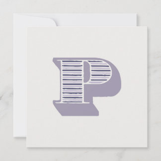 Letter "P" Monogram Inbjudningar