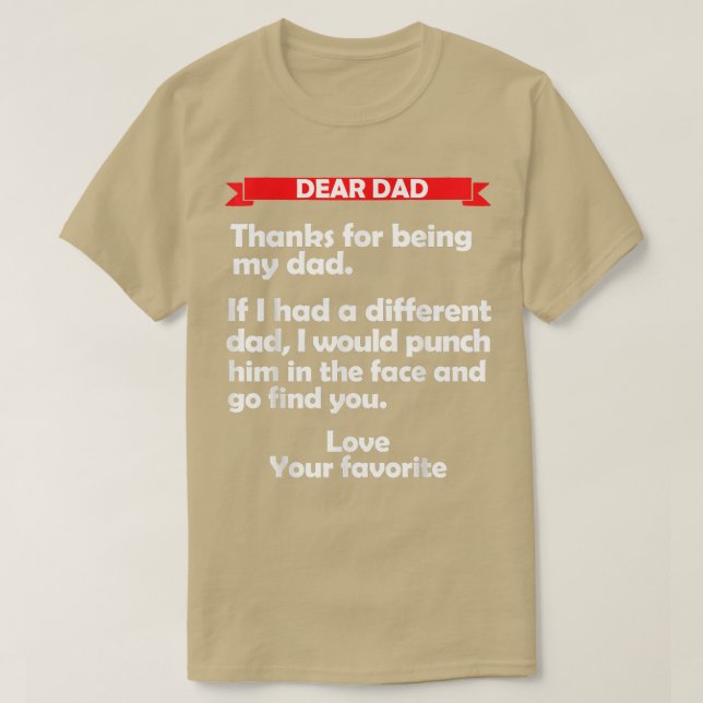 Letter to Dad  T Shirt (Design framsida)