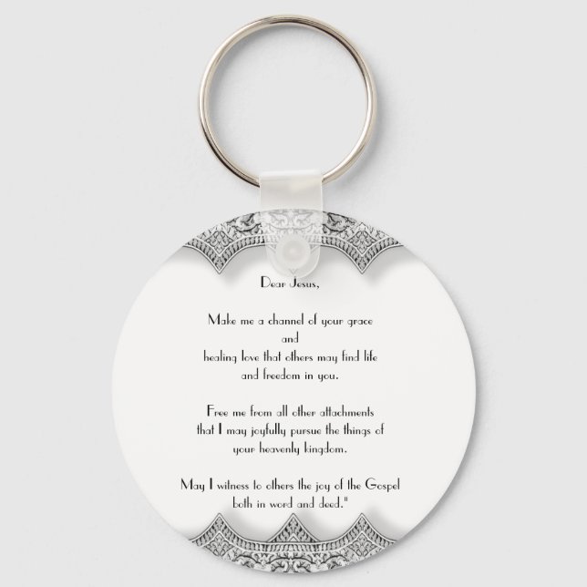 “Letter to Jesus” Round Keychain Nyckelring (Framsida)