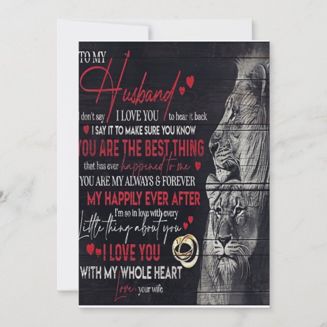 Letter To My Husband, Cute Family Gift Julkort (Framsida)
