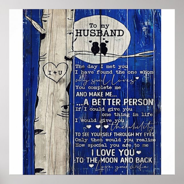 Letter To my Husband | Husband Gift Poster (Framsidan)