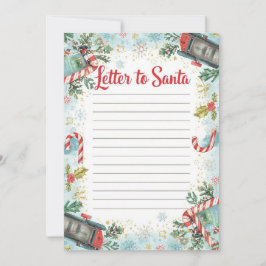 Letter to Santa Template for Boys | North Pole Inbjudningar