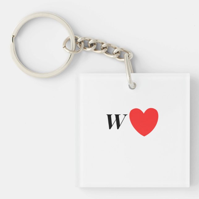 Letter W Heart - Valentine Initial Love Design (Framsidan)
