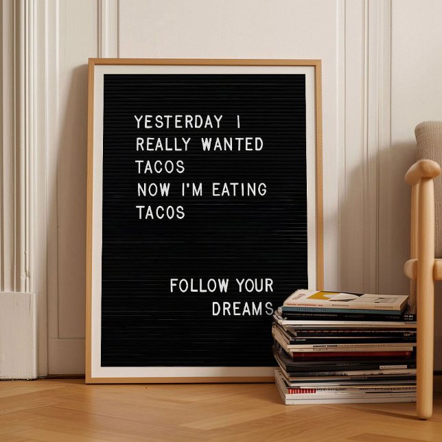 Letterboard Print Taco Print Funny Kitchen Print  Poster (Skapare uppladdad)