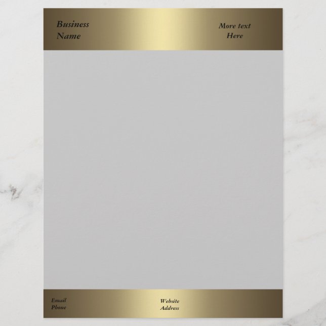 Letterhead Business Company Office Bronze Guld Brevhuvud (Framsida)