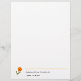 Letterhead - Calendula Brevhuvud