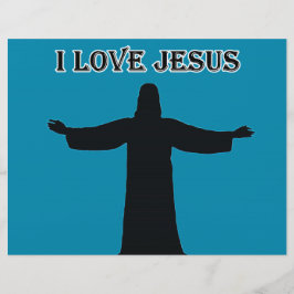 Letterhead i love jesus brevhuvud