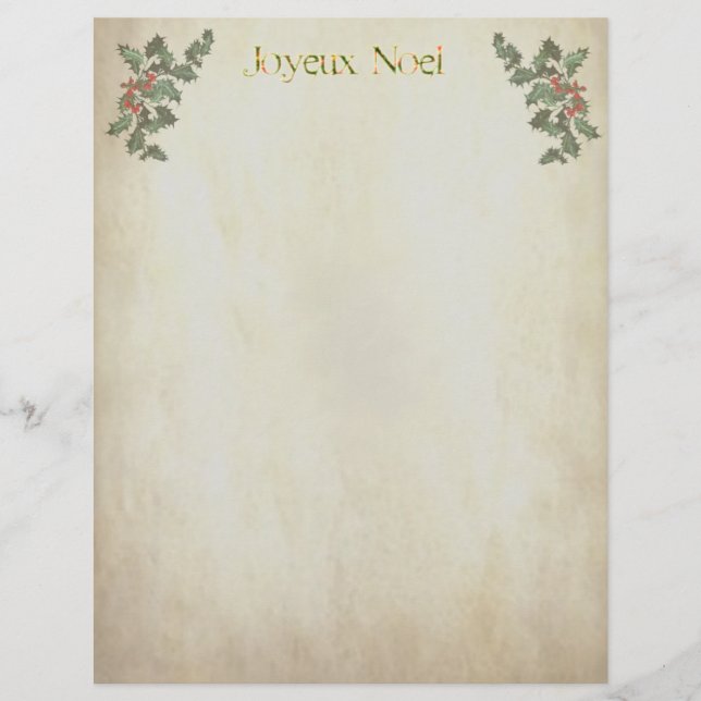 Letterhead Joyeux nolla Brevhuvud (Framsida)