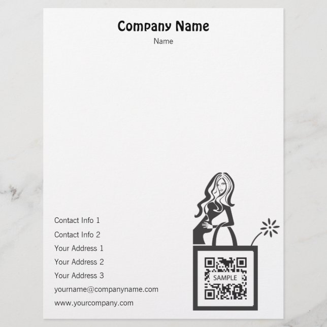 Letterhead-mall Shop Girl (Framsida)