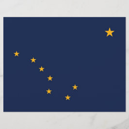 Letterhead med Flagga av Alaska, USA
