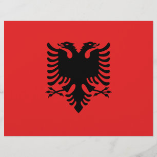 Letterhead med Flagga av Albanien