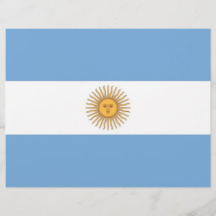 Letterhead med Flagga av Argentina