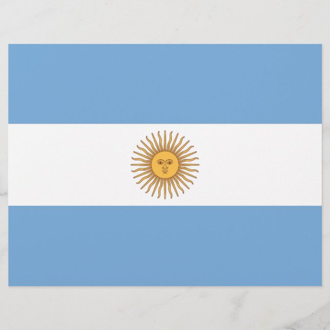 Letterhead med Flagga av Argentina (Framsida)