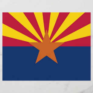 Letterhead med Flagga av Arizona