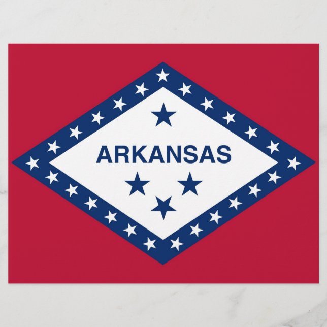 Letterhead med Flagga av Arkansas (Framsida)