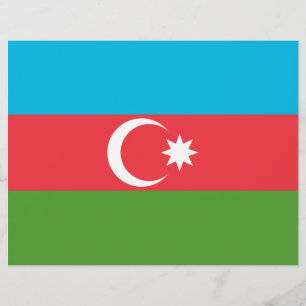 Letterhead med Flagga av Azerbajdzjan Brevhuvud