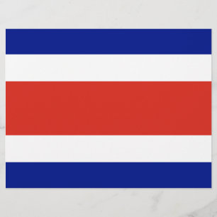 Letterhead med Flagga av Costa Rica