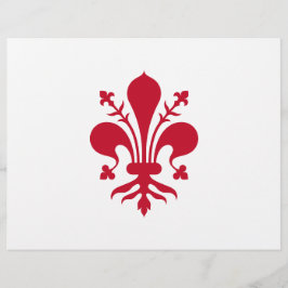 Letterhead med Flagga av Florens, Toskana Brevhuvud