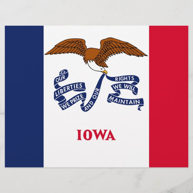 Letterhead med Flagga av Iowa (Framsida)