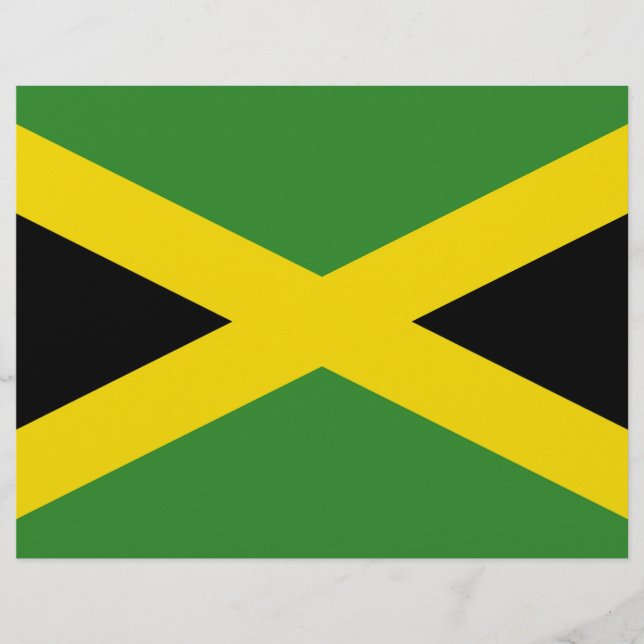 Letterhead med Flagga av Jamaica (Framsida)