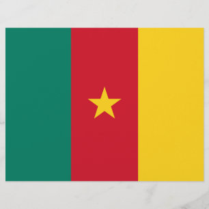 Letterhead med Flagga av Kamerun Brevhuvud