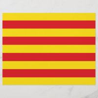Letterhead med Flagga av Katalonien