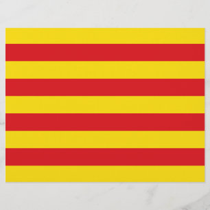 Letterhead med Flagga av Katalonien Brevhuvud