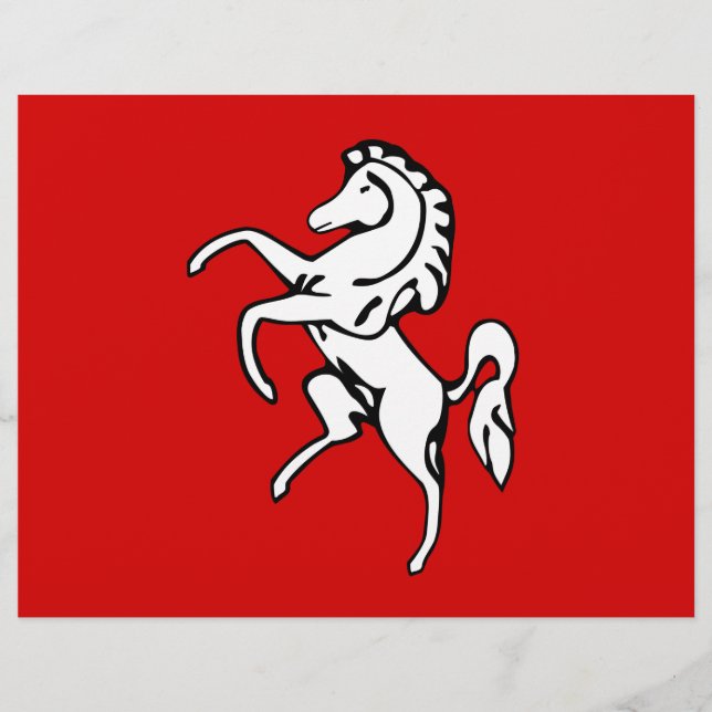 Letterhead med Flagga av Kent, England Brevhuvud (Framsida)