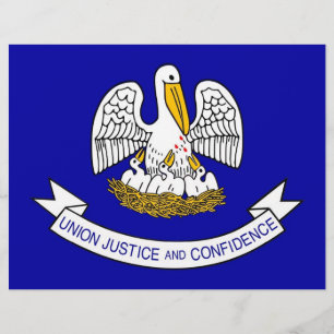 Letterhead med Flagga av Louisiana, Förenta stater