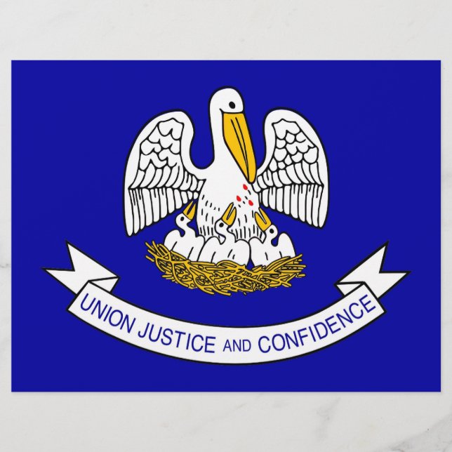 Letterhead med Flagga av Louisiana, Förenta stater (Framsida)