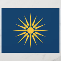 Letterhead med Flagga av Makedonien, Grekland