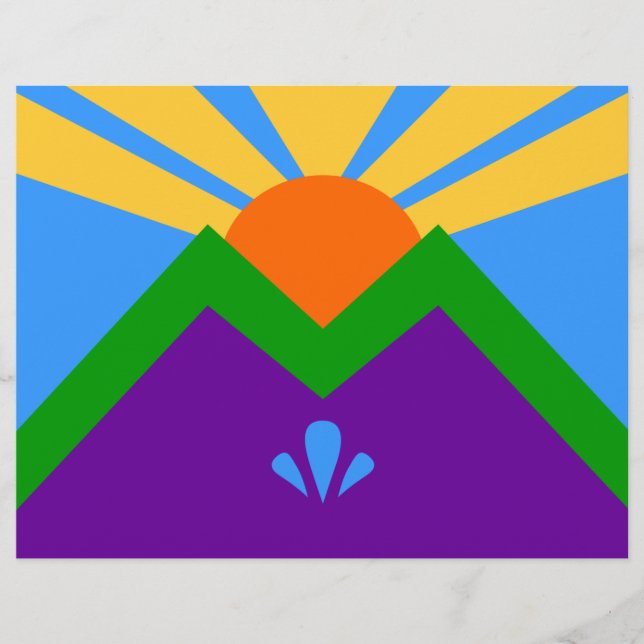 Letterhead med Flagga av Manitou Vår, Colorado Brevhuvud (Framsida)