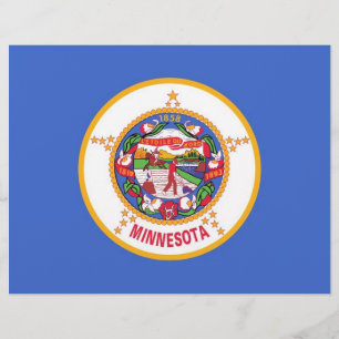 Letterhead med Flagga av Minnesota, Förenta stater