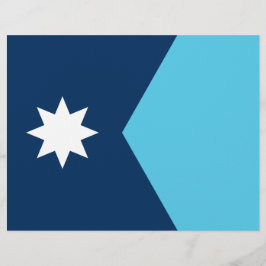 Letterhead med Flagga av Minnesota, Förenta stater Brevhuvud