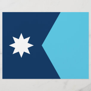 Letterhead med Flagga av Minnesota, Förenta stater Brevhuvud