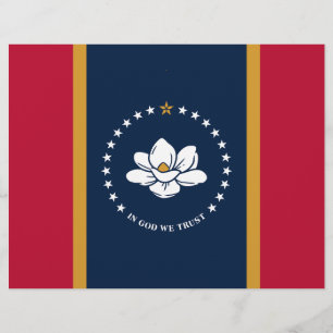 Letterhead med Flagga av Mississippi Brevhuvud