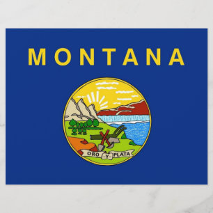 Letterhead med Flagga av Montana, USA