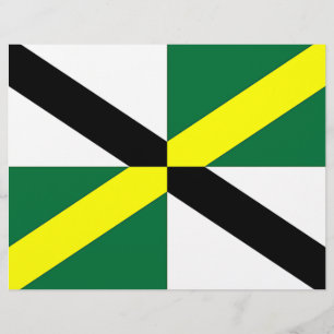 Letterhead med Flagga av Monterey, Kalifornien, US