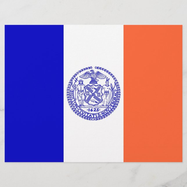 Letterhead med Flagga av New York, USA (Framsida)
