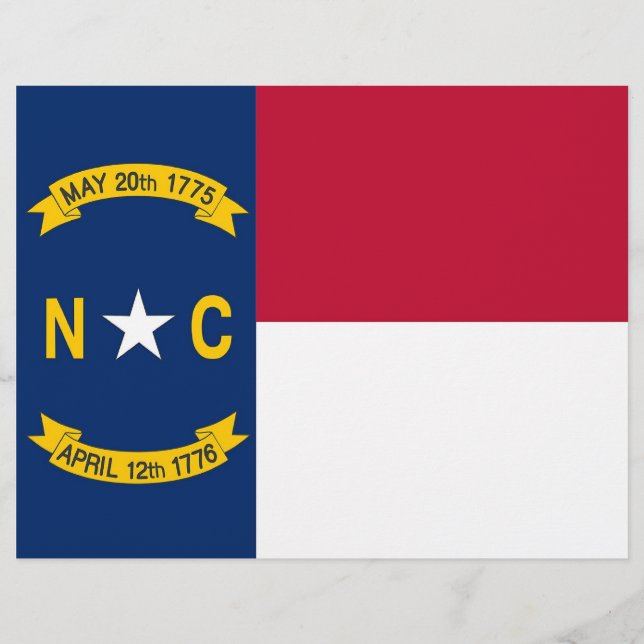 Letterhead med Flagga av North Carolina, USA (Framsida)