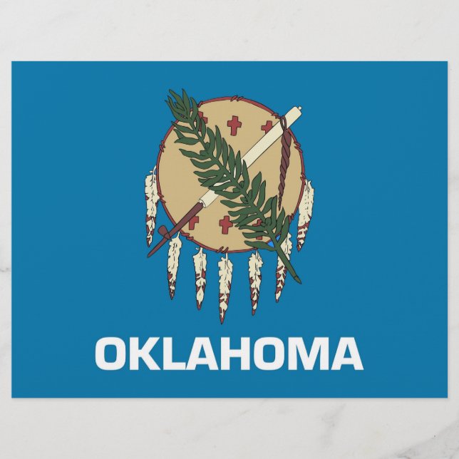 Letterhead med Flagga av Oklahoma, USA (Framsida)