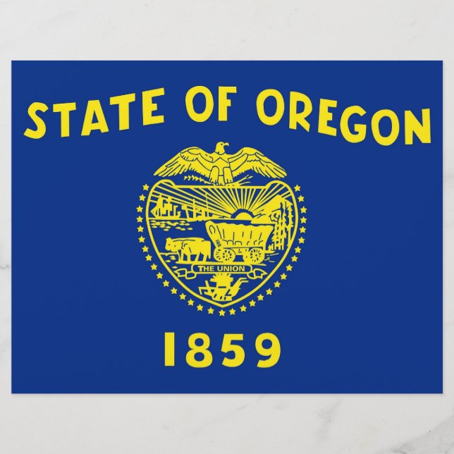 Letterhead med Flagga av Oregon, USA (Framsida)