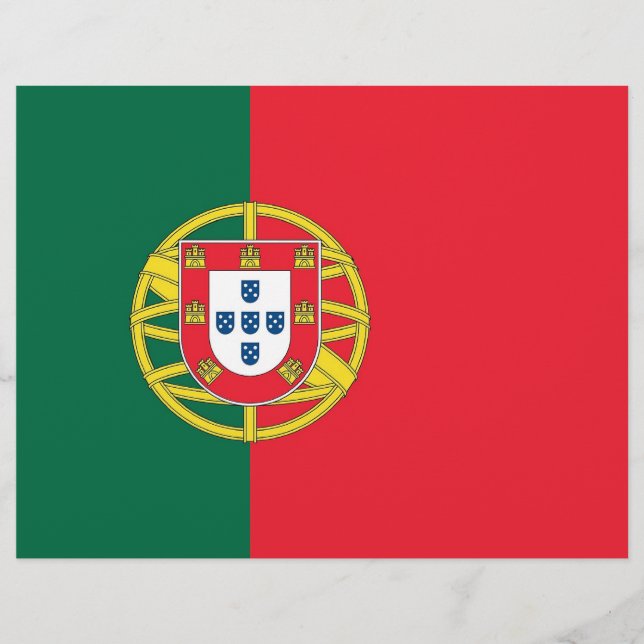Letterhead med Flagga av Portugal (Framsida)