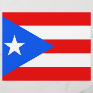 Letterhead med Flagga av Puerto Rico, Förenta stat